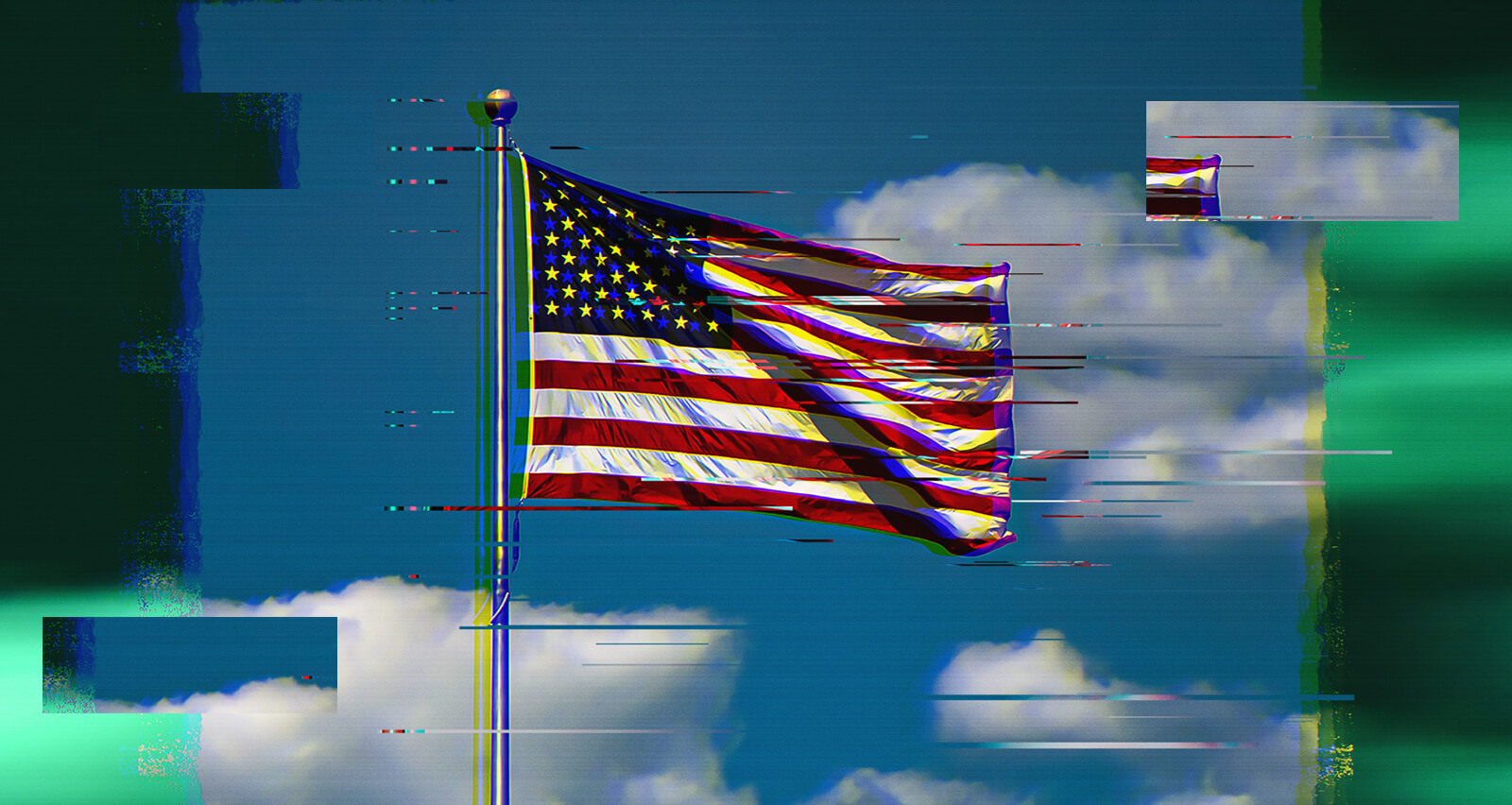 Man of the Law Featured Image - US Flag flying in the wind.