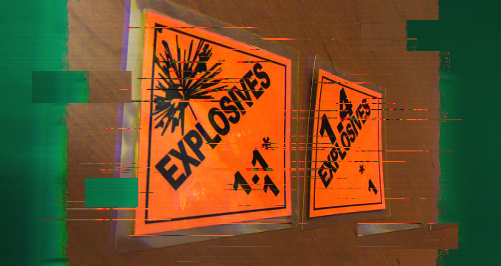 Things That Go Boom (Part 1) Featured Image - Orange Explosive Warning Signs.